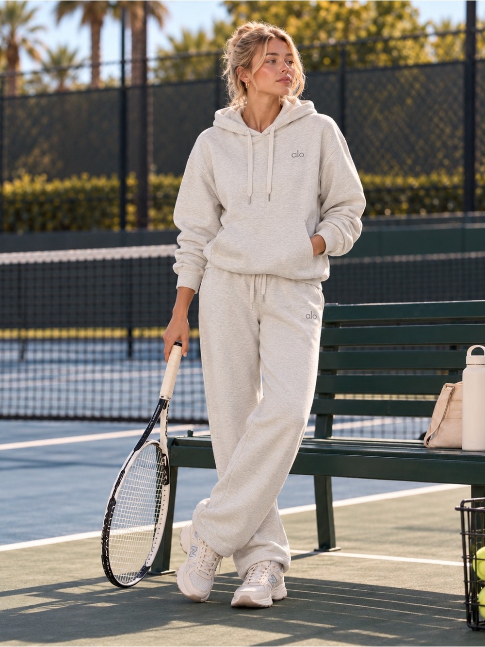 Alo Athletic Heather Grey Hoodie & Sweatpants Set ✨ Size S NWT